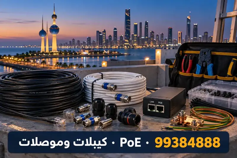 كيبلات وموصلات الانتينا وكيبل PoE